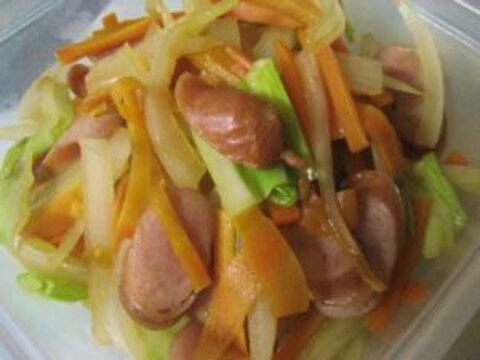 にんにく醤油で野菜炒め